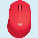 Logitech M331 Silent Plus Wireless Optical Mouse Red