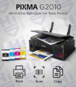 Canon PIXMA G2010 All-in-One InkTank Color Printer with Integrated Ink System - Black - Image 4